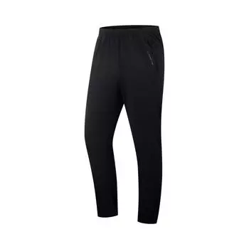 Li-Ning Simple Comfortable Casual Versatile Solid Color Straight Leg Mid Rise Sports Pants Men Pants Black AYKV937-1 S
