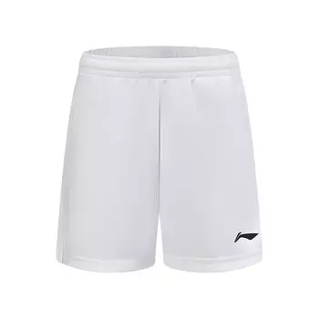 Li-Ning Simple Comfortable Soft Quick-Dry Sports Elastic Waist Five-Point Casual Shorts Women shorts White AAPU136-2 S