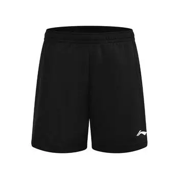 Li-Ning Simple Comfortable Soft Quick-Dry Sports Competition Five-Point Casual Shorts Women shorts Black AAPU136-1 S