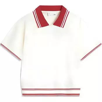 Li-Ning Simple Solid Color Short Sleeve T-Shirt Women Tops Off-White AMBU242-1 S