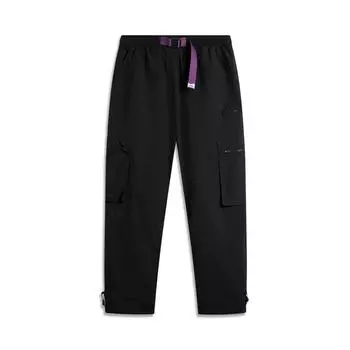 Li-Ning Simple Solid Color Straight Loose Casual Pants Men bottoms Black AYKV401-3 M