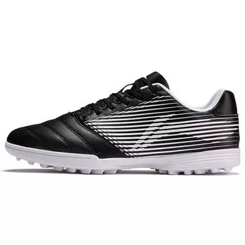 Li-Ning Синтетическая кожа нескользящая износостойкая дышащая футбольная обувь мужская обувь черного цвета ASTQ005-2 39