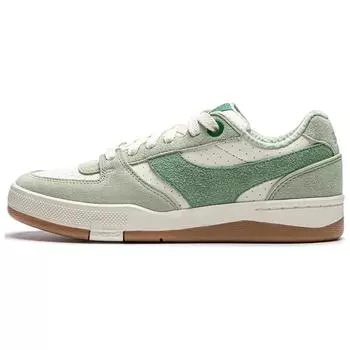 Li-Ning Синтетическая кожа Толстая подошва Модные универсальные нескользящие износостойкие низкие кроссовки женские кроссовки светло-зеленые AEPU028-4 37