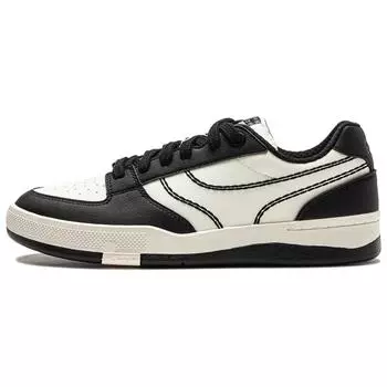 Li Ning синтетическая кожа Zengrong 92S модные удобные нескользящие износостойкие низкие кроссовки для скейтбординга мужские кроссовки белые черные AEPU037-2 43