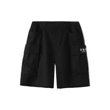 Li Ning Skateboard Series Cargo Multi-Pocket Loose Sports Shorts Men Shorts Black AKSR121-1 L