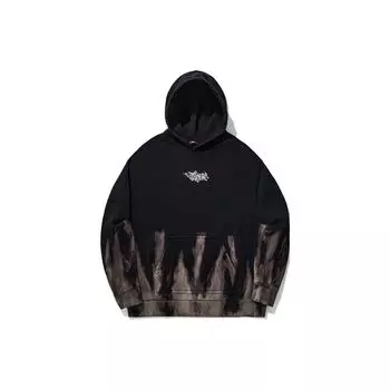 Li Ning Skateboard Series Gradient Loose Pullover Hoodie Unisex hoodies Black AWDU325-1 M