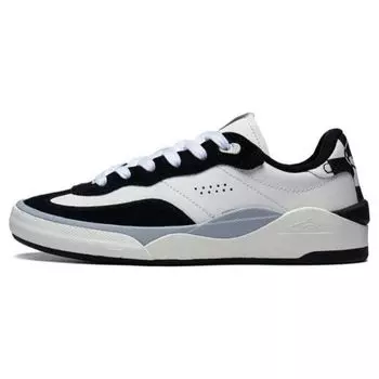 Li Ning Skategeneral Простые удобные низкие кроссовки для скейтбординга Женские кроссовки Белые Черные AEPSA50-3 35