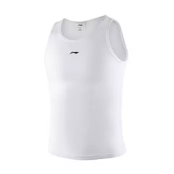 Li-Ning Skin-Friendly Breathable Sleeveless Comfortable Sports Vest Men tops Brilliant-White LNMB178-1 M