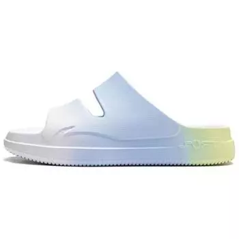 Li Ning Soft Clap Удобные износостойкие сандалии с толстой подошвой, увеличивающие рост, нескользящие, унисекс, обувь белого и синего цвета AGAU005-6 42