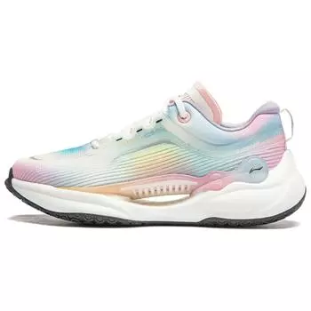 Li Ning Soft Cool Легкие удобные повседневные туфли женские кроссовки Синие Розовые AGLU022-5 36