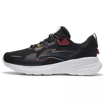 Li Ning Soft Element амортизирующие нескользящие износостойкие низкие повседневные туфли мужские повседневные туфли черные AGLS011-4 43