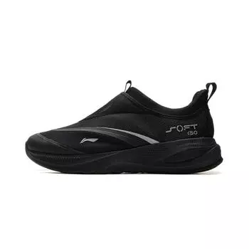 Li-Ning Soft Go 2 Модные Универсальные Нескользящие Легкие Низкие Повседневные Кроссовки Мужские Черные AGLV005-1 40