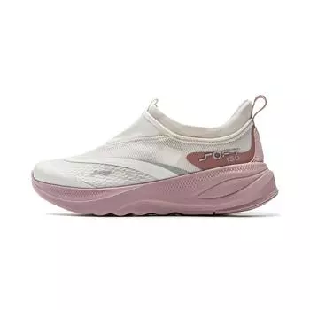 Li-Ning Soft Go 2 Trendy Comfortable Versatile Fashion Breathable Lightweight Low-Top Casual Shoes Women sneaker Gray Pink AGLV006-40 36