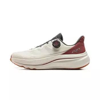 Li Ning Soft Go Max 2 Retro универсальные модные классические амортизирующие нескользящие износостойкие низкие повседневные туфли мужские кроссовки белые красные AGLV001-3 37