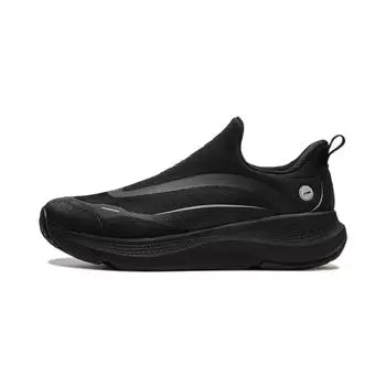 Li Ning Soft Go универсальные модные амортизирующие прочные низкие повседневные туфли мужские кроссовки черные AGLU099-1 42