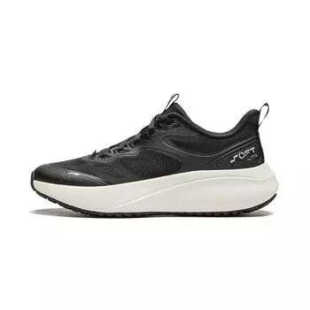 Li Ning Soft Lite Дышащая толстая подошва Амортизирующая Нескользящая Легкая Низкая Повседневная Обувь Женские Кроссовки Черные AGLU162-3 37