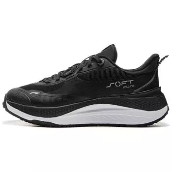 Li-Ning Soft Plus Fashion Versatile Lightweight Non-Slip Thick Sole Height Increasing Shock Absorbing Durable Low-Top Casual Shoes AGLU088-1 39