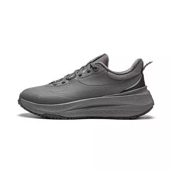 Li-Ning Soft Plus Флис Удобная Модная Нескользящая Износостойкая Низкие Повседневные Кроссовки Мужские кроссовки Асфальтово-Серый AGLU097-2 40