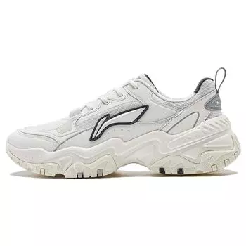 Li Ning Soft Rebound амортизирующие ретро толстая подошва повседневные туфли мужские кроссовки белые AGCT423-1 39