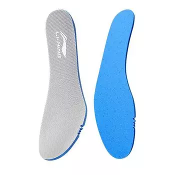 Li-Ning Soft Shock Absorbing Breathable Moisture Wicking Polyester Insoles Unisex Insoles Blue Gray YQAV027-1 36