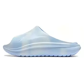 Li-Ning Soft Slipper Thick Sole Height Increasing Comfortable Slide Sandals Unisex Footwear Blue White AGAU003-4 41