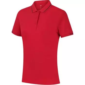 Li-Ning Solid Color Casual Breathable Comfortable Short Sleeve Polo Shirt Women tops Bull-Red APLT084-8 XS