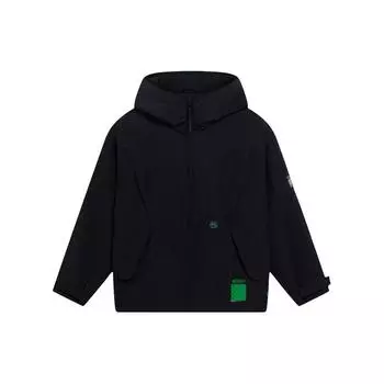Li-Ning Solid Color Loose Breathable Comfortable Windbreaker Men outerwear Black AFDSD95-1 S