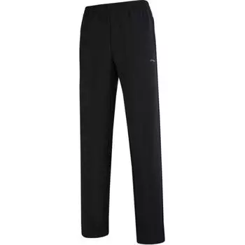 Li-Ning Solid Color Mid Waist Comfortable Breathable Versatile Straight Leg Sports Pants Women bottoms Black AYKU874-1 S