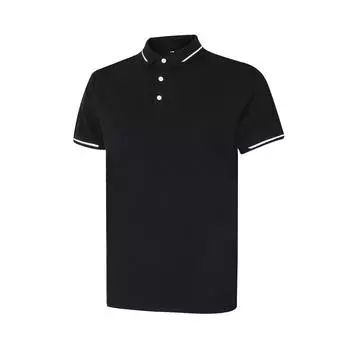Li-Ning Solid Color Moisture Wicking Quick Dry Breathable Short Sleeve Polo Shirt Men tops Black APLU201-6 S