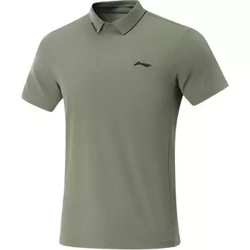 Li-Ning Solid Color Pullover Comfortable Versatile Casual Sports Simple Short Sleeve Polo Shirt Men tops APLV041-4 L