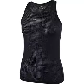 Li-Ning Solid Color Round Neck Comfortable Breathable Versatile Casual Quick-Dry Vest Women vest Black LCTY038-1 S