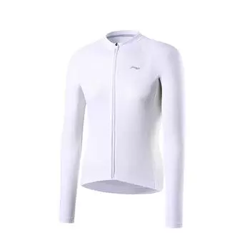 Li-Ning Solid Color Round Neck Long Sleeve Quick Dry Breathable Road Cycling Jersey Moisture Wicking Fitted Cycling Wear LCTY046_20250512183221 S