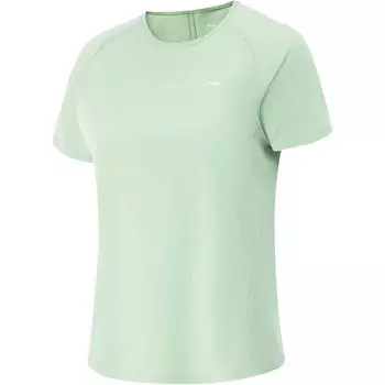 Li-Ning Solid Color Round Neck Pullover Casual Simple Sports Comfortable Versatile Short Sleeve T-Shirt Women T-Shirts ATSV344-1 S