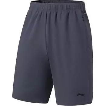 Li-Ning Solid Color Simple Comfortable Versatile Casual Lace-Up Sports Shorts Men shorts AKSV847-2 S