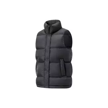 Li-Ning Solid Color Stand Collar Down Vest Women Vests Black AMRT014-1 M