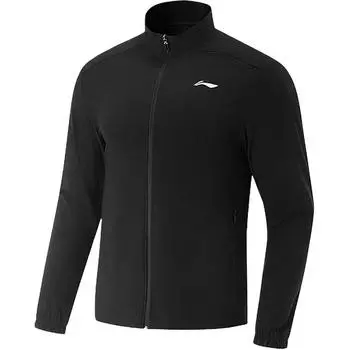 Li-Ning Solid Color Stand Collar Simple Comfortable Casual Jacket Men Jacket Black AFDV239-1 M