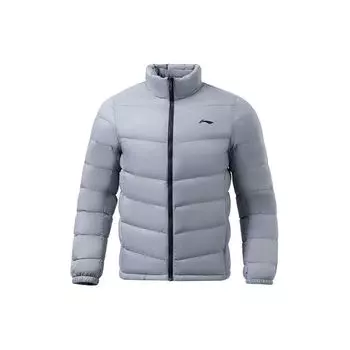 Li-Ning Solid Color Stand Collar Warm Down Jacket Men Outerwear Gray AYMT337-2 XL