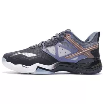 Li Ning Sonic Boom OP мягкие удобные нескользящие дышащие амортизирующие низкие кроссовки для бадминтона мужские туфли черные серые золотые AYZQ009-6 40
