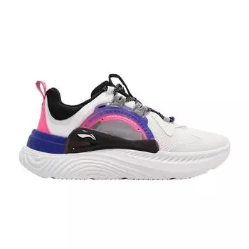 Li-Ning Spark White флуоресцентно-розовые женские кроссовки Standard-White Black AGLR092-1 36
