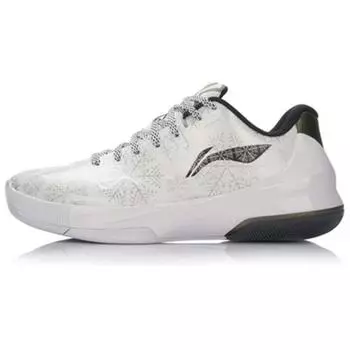 Li-Ning Speed 3 Low Snowflake - Бело-черные мужские кроссовки ABAL053-3