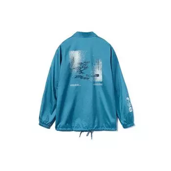 Li Ning Splash Ink Print Woven Jacket Men Jackets Blue AFDR389-3 M