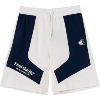 Li-Ning Spliced Letter Mid-Waist Drawstring Breathable Versatile Casual Shorts Men shorts AKSV605-1 XL