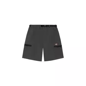 Li Ning Sport Fashion Series Color Block с отделкой на талии, прямые шорты для мужчин, шорты туманно-серого цвета AKSS501-4 L