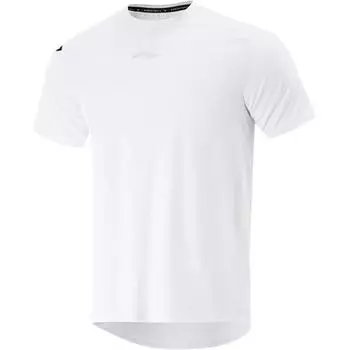 Li Ning Спорт Кэжуал Простой Однотонный Пуловер с Круглым Вырезом Футболка с Коротким Рукавом Мужские Топы Белый ATSV029-6 XL