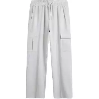 Li-Ning Sport Simple Solid Color Straight Casual Pants Men Bottoms Light-Mixed-Yellow Flower-Gray AKLU571-1 M