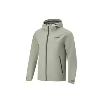 Li-Ning Спортивная куртка с капюшоном и светоотражающими вставками, мужская, серо-каменная, AFDT843-8 3XL