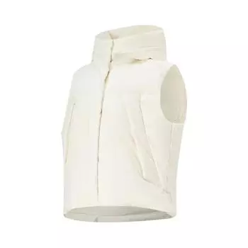 Li Ning Спортивная Мода Серия Теплый Дышащий Прочный Жилет Женский Жилеты Стандартный-Белый AMRU094-1 S