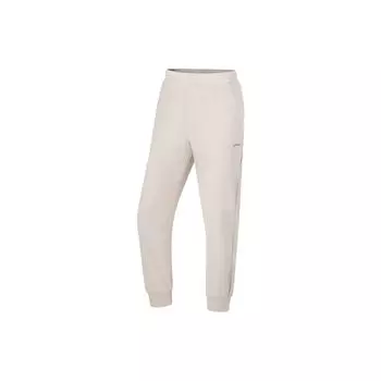 Li-Ning Спортивные брюки Fitness Series, однотонные, быстросохнущие, классные, трикотажные, женские, светло-серые, AYKT214-4 M