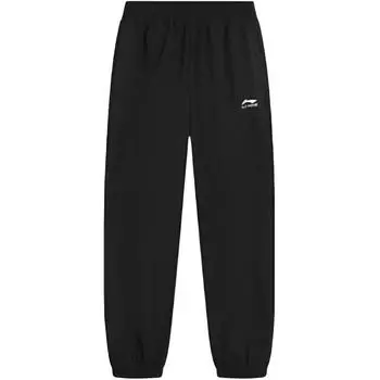 Li Ning Спортивные фитнес брюки с манжетами быстросохнущие повседневные мужские брюки Черные YYKV201-1 S