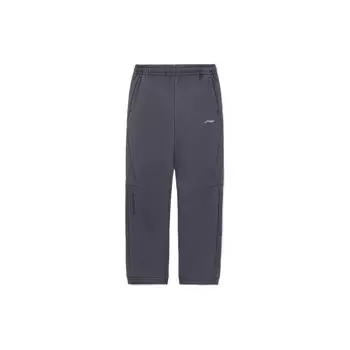 Li-Ning Спортивные штаны с флисовой подкладкой, мужские, серые AKLRF47-3 S